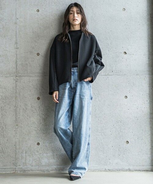 MAYSON GREY / メイソングレイ テーラードジャケット | ダンボール×キルティングミドルノーカラーブルゾン | 詳細4