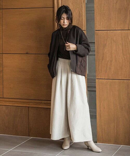 MAYSON GREY / メイソングレイ テーラードジャケット | ダンボール×キルティングミドルノーカラーブルゾン | 詳細17