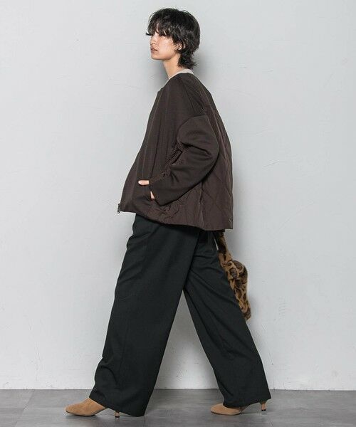 MAYSON GREY / メイソングレイ テーラードジャケット | ダンボール×キルティングミドルノーカラーブルゾン | 詳細21