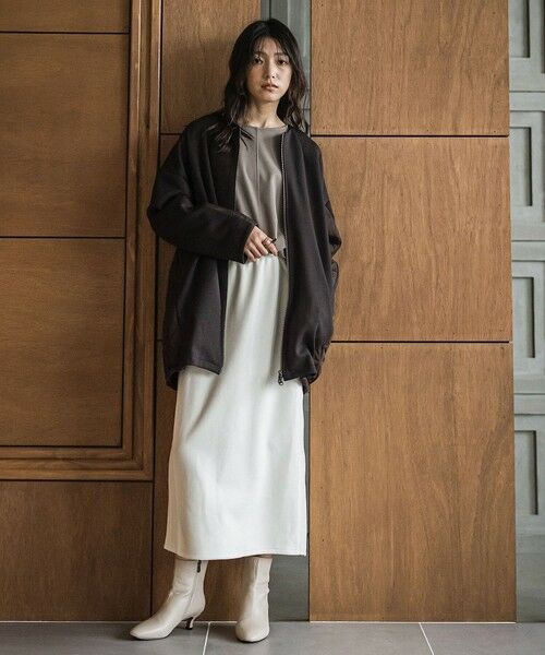 MAYSON GREY / メイソングレイ テーラードジャケット | ダンボール×キルティングロングノーカラーブルゾン | 詳細11