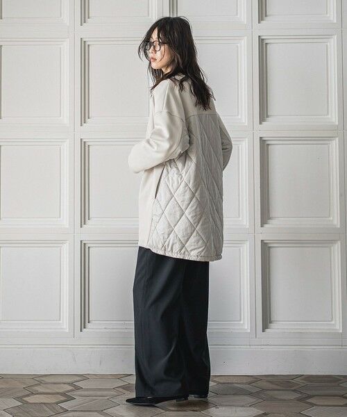 MAYSON GREY / メイソングレイ テーラードジャケット | ダンボール×キルティングロングノーカラーブルゾン | 詳細28
