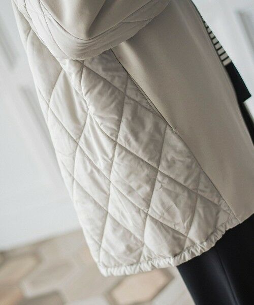 MAYSON GREY / メイソングレイ テーラードジャケット | ダンボール×キルティングロングノーカラーブルゾン | 詳細30