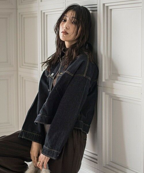 MAYSON GREY / メイソングレイ テーラードジャケット | 【WEB限定】デニムクロップドジャケット≪洗濯機で洗える≫ | 詳細1