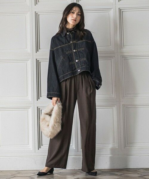 MAYSON GREY / メイソングレイ テーラードジャケット | 【WEB限定】デニムクロップドジャケット≪洗濯機で洗える≫ | 詳細6