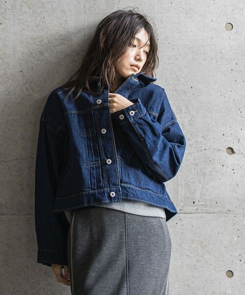 MAYSON GREY / メイソングレイ テーラードジャケット | 【WEB限定】デニムクロップドジャケット≪洗濯機で洗える≫ | 詳細13