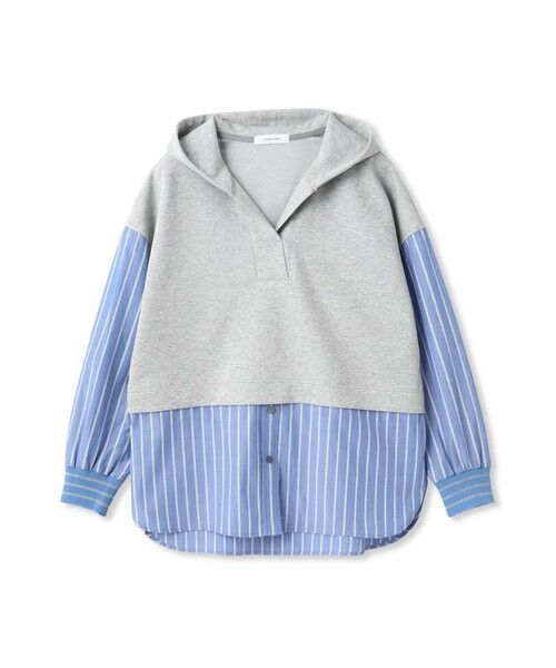 MAYSON GREY / メイソングレイ カットソー | ストライプシャツドッキングスキッパーフーディプルオーバー≪洗濯機で洗える≫ | 詳細18