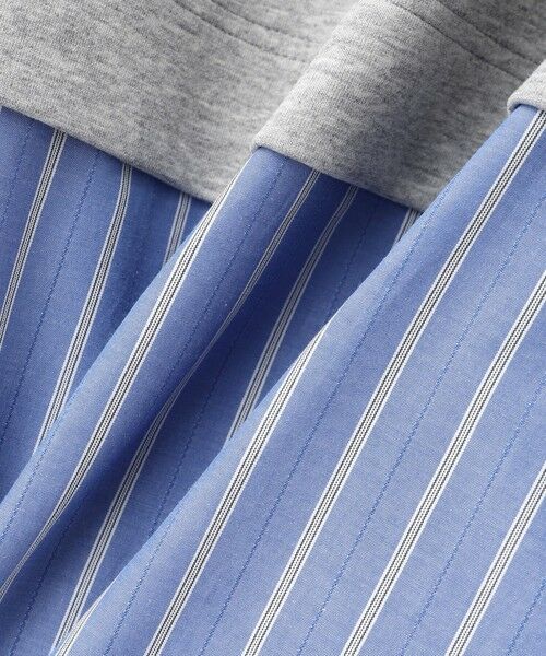 MAYSON GREY / メイソングレイ カットソー | ストライプシャツドッキングスキッパーフーディプルオーバー≪洗濯機で洗える≫ | 詳細23