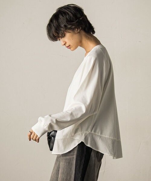 MAYSON GREY / メイソングレイ カットソー | ポンチローマラウンドヘム裾ドッキングプルオーバー≪洗濯機で洗える≫ | 詳細2