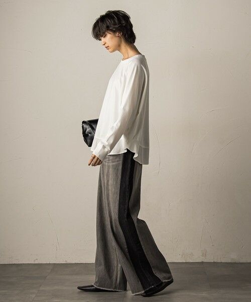 MAYSON GREY / メイソングレイ カットソー | ポンチローマラウンドヘム裾ドッキングプルオーバー≪洗濯機で洗える≫ | 詳細6