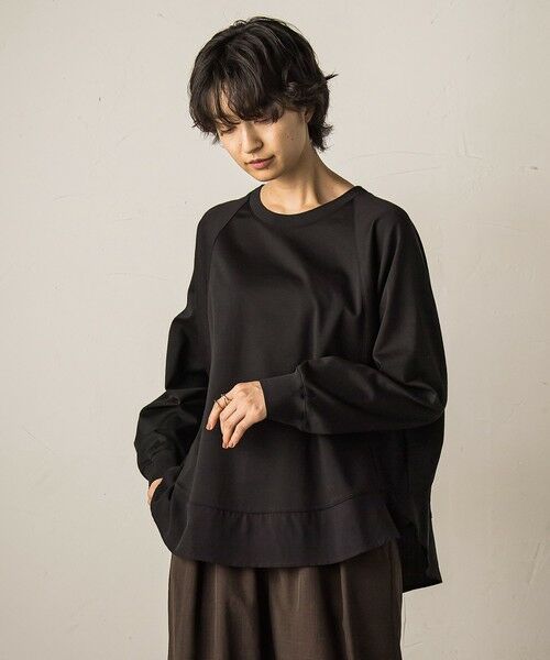 MAYSON GREY / メイソングレイ カットソー | ポンチローマラウンドヘム裾ドッキングプルオーバー≪洗濯機で洗える≫ | 詳細11