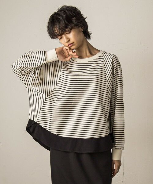 MAYSON GREY / メイソングレイ カットソー | ポンチローマラウンドヘム裾ドッキングプルオーバー≪洗濯機で洗える≫ | 詳細16