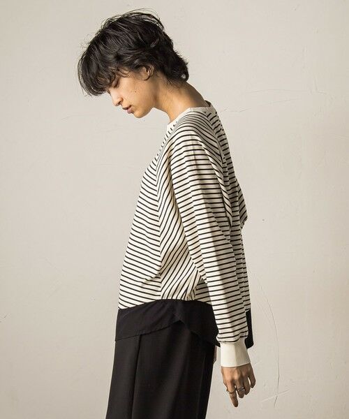 MAYSON GREY / メイソングレイ カットソー | ポンチローマラウンドヘム裾ドッキングプルオーバー≪洗濯機で洗える≫ | 詳細17