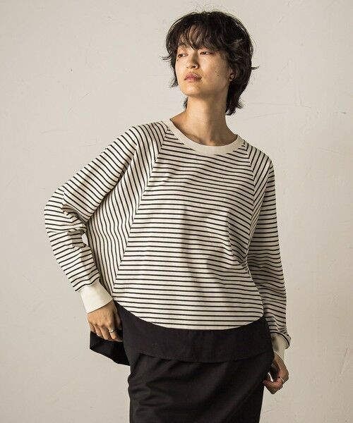 MAYSON GREY / メイソングレイ カットソー | ポンチローマラウンドヘム裾ドッキングプルオーバー≪洗濯機で洗える≫ | 詳細18