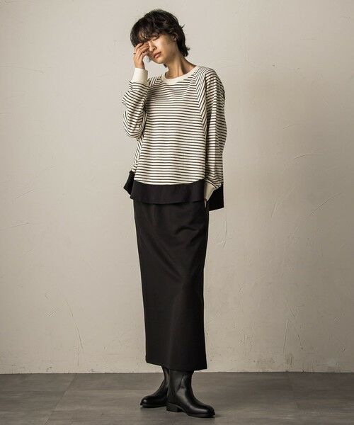 MAYSON GREY / メイソングレイ カットソー | ポンチローマラウンドヘム裾ドッキングプルオーバー≪洗濯機で洗える≫ | 詳細21