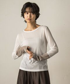 MAYSON GREY / メイソングレイ カットソー | ラメカフスインナー≪洗濯機で洗える≫