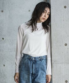 MAYSON GREY / メイソングレイ カットソー | メランジリブタートルネックプルオーバー≪手洗い可能≫