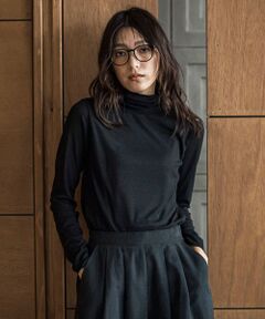 MAYSON GREY / メイソングレイ カットソー | メランジリブタートルネックプルオーバー≪手洗い可能≫