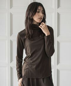 MAYSON GREY / メイソングレイ カットソー | メランジリブタートルネックプルオーバー≪手洗い可能≫