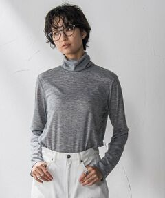 MAYSON GREY / メイソングレイ カットソー | 【新色追加】メランジリブタートルネックプルオーバー≪手洗い可能≫