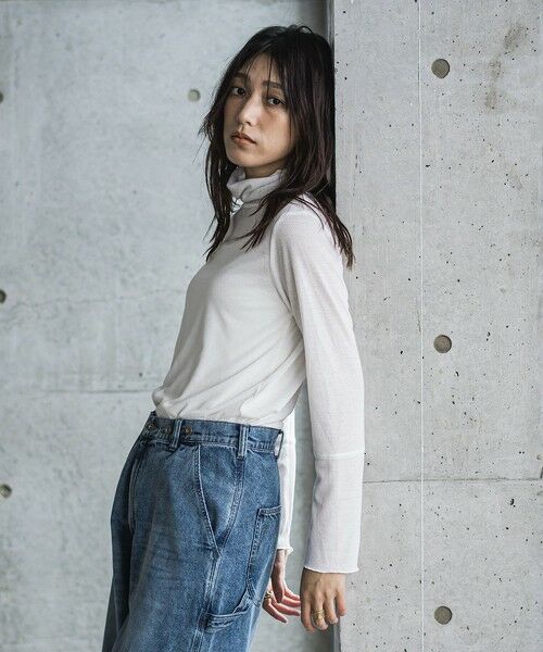 MAYSON GREY / メイソングレイ カットソー | 【新色追加】メランジリブタートルネックプルオーバー≪手洗い可能≫ | 詳細3