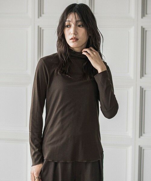 MAYSON GREY / メイソングレイ カットソー | 【新色追加】メランジリブタートルネックプルオーバー≪手洗い可能≫ | 詳細25