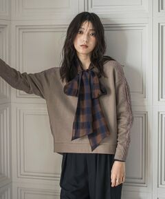 MAYSON GREY / メイソングレイ カットソー | 【WEB限定】裏毛×ニット前後ドッキングプルオーバー≪手洗い可能≫