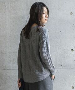 MAYSON GREY / メイソングレイ カットソー | 【WEB限定】裏毛×ニット前後ドッキングプルオーバー≪手洗い可能≫