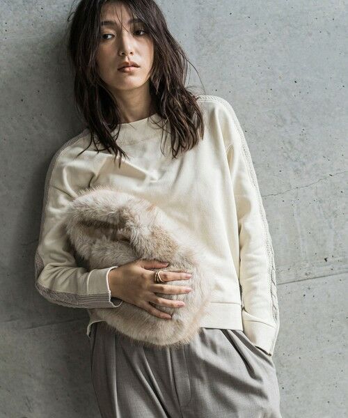 MAYSON GREY / メイソングレイ カットソー | 【WEB限定】裏毛×ニット前後ドッキングプルオーバー≪手洗い可能≫ | 詳細3