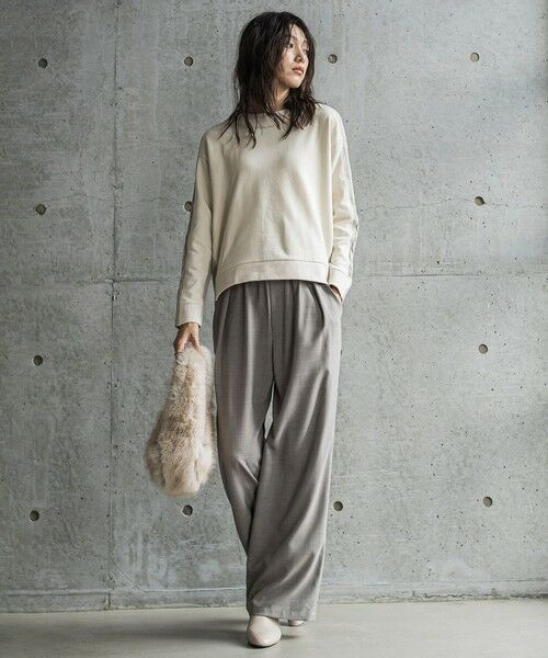 MAYSON GREY / メイソングレイ カットソー | 【WEB限定】裏毛×ニット前後ドッキングプルオーバー≪手洗い可能≫ | 詳細6