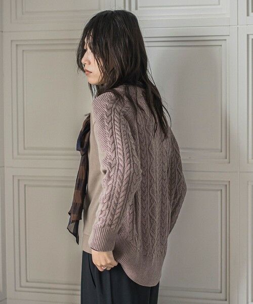 MAYSON GREY / メイソングレイ カットソー | 【WEB限定】裏毛×ニット前後ドッキングプルオーバー≪手洗い可能≫ | 詳細9