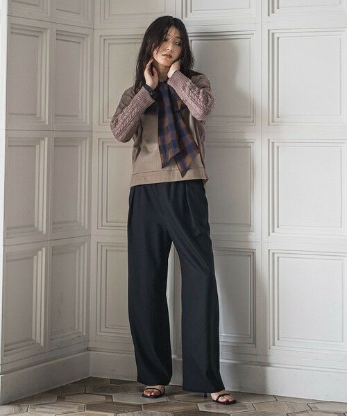 MAYSON GREY / メイソングレイ カットソー | 【WEB限定】裏毛×ニット前後ドッキングプルオーバー≪手洗い可能≫ | 詳細13