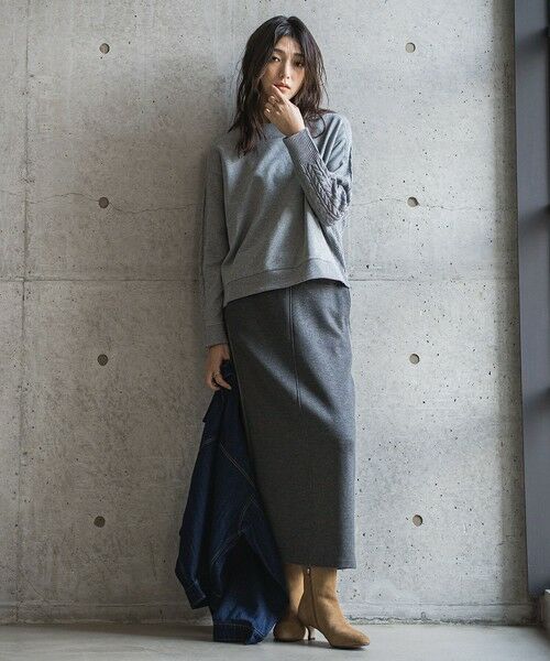 MAYSON GREY / メイソングレイ カットソー | 【WEB限定】裏毛×ニット前後ドッキングプルオーバー≪手洗い可能≫ | 詳細28