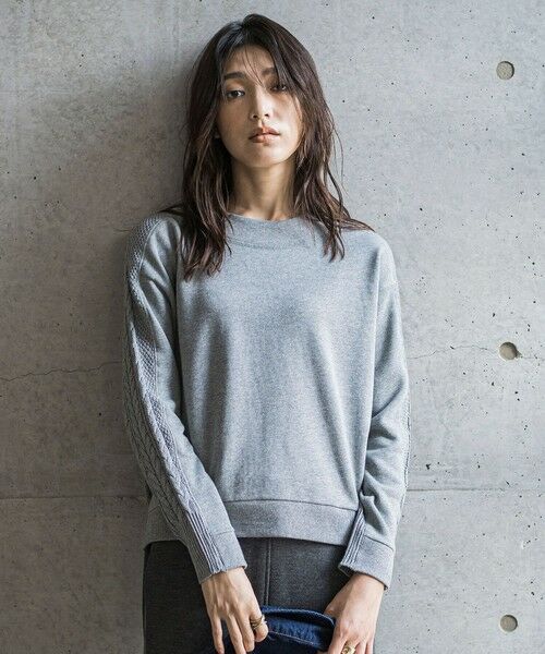 MAYSON GREY / メイソングレイ カットソー | 【WEB限定】裏毛×ニット前後ドッキングプルオーバー≪手洗い可能≫ | 詳細24