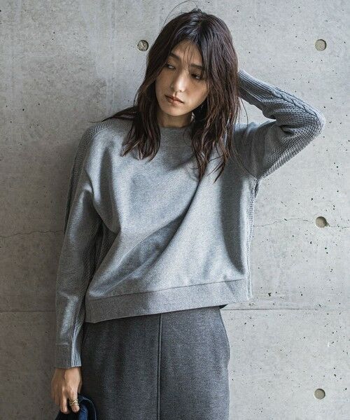 MAYSON GREY / メイソングレイ カットソー | 【WEB限定】裏毛×ニット前後ドッキングプルオーバー≪手洗い可能≫ | 詳細25