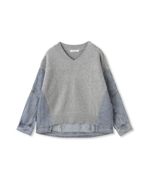 MAYSON GREY / メイソングレイ ニット・セーター | デニムドッキングニットプルオーバー≪手洗い可能≫ | 詳細25