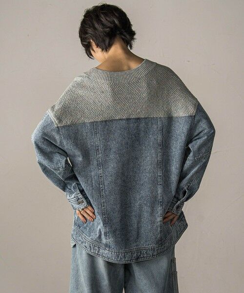 MAYSON GREY / メイソングレイ ニット・セーター | デニムドッキングニットプルオーバー≪手洗い可能≫ | 詳細17