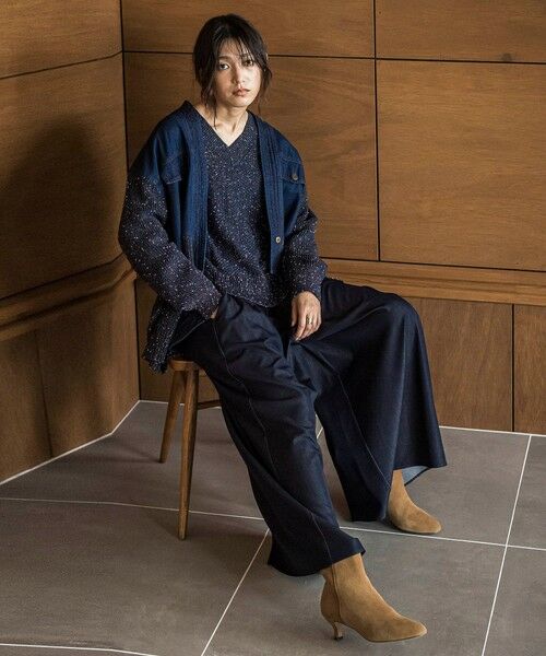 MAYSON GREY / メイソングレイ カーディガン・ボレロ | デニムドッキングニットカーディガン≪手洗い可能≫ | 詳細9