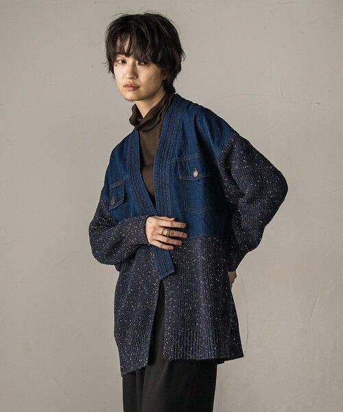 MAYSON GREY / メイソングレイ カーディガン・ボレロ | デニムドッキングニットカーディガン≪手洗い可能≫ | 詳細4