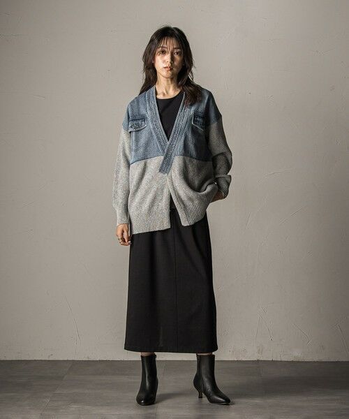MAYSON GREY / メイソングレイ カーディガン・ボレロ | デニムドッキングニットカーディガン≪手洗い可能≫ | 詳細16