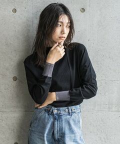 MAYSON GREY / メイソングレイ ニット・セーター | ボトルネック配色ニットプルオーバー≪手洗い可能≫