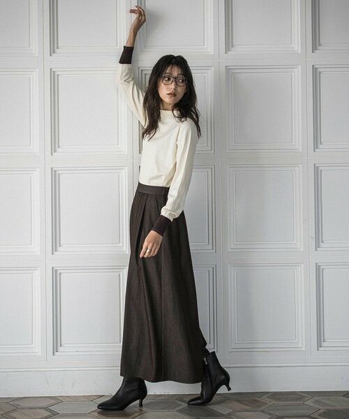 MAYSON GREY / メイソングレイ ニット・セーター | ボトルネック配色ニットプルオーバー≪手洗い可能≫ | 詳細6