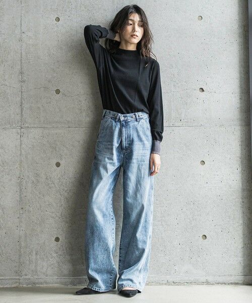 MAYSON GREY / メイソングレイ ニット・セーター | ボトルネック配色ニットプルオーバー≪手洗い可能≫ | 詳細18