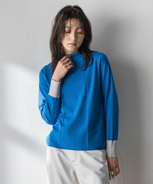 MAYSON GREY / メイソングレイ ニット・セーター | 【新色追加】ボトルネック配色ニットプルオーバー≪手洗い可能≫ | 詳細25