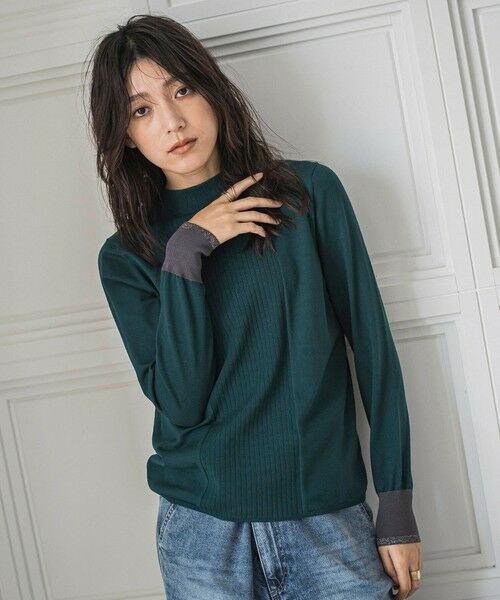 MAYSON GREY / メイソングレイ ニット・セーター | ボトルネック配色ニットプルオーバー≪手洗い可能≫ | 詳細25