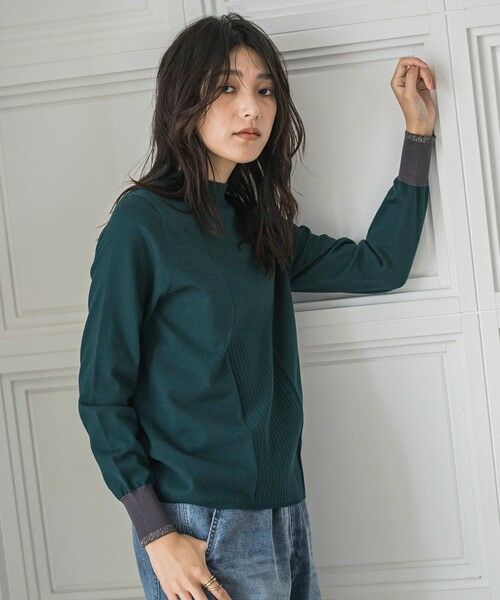 MAYSON GREY / メイソングレイ ニット・セーター | ボトルネック配色ニットプルオーバー≪手洗い可能≫ | 詳細26