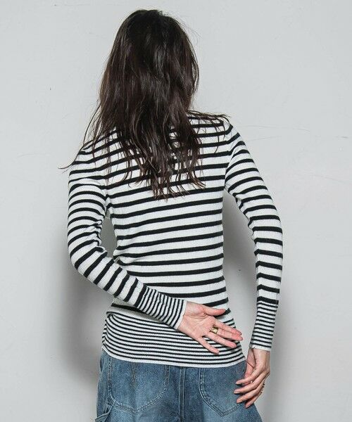 MAYSON GREY / メイソングレイ ニット・セーター | 【WEB限定】タートルネックボーダーニットプルオーバー≪手洗い可能≫ | 詳細3