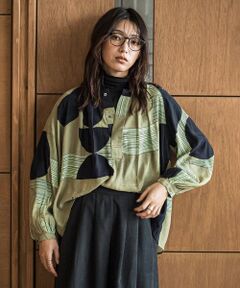 MAYSON GREY / メイソングレイ シャツ・ブラウス | IPEKER幾何柄フレアブラウス≪手洗い可能≫