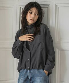 MAYSON GREY / メイソングレイ シャツ・ブラウス | ドロストクロップドシャツ≪洗濯機で洗える≫