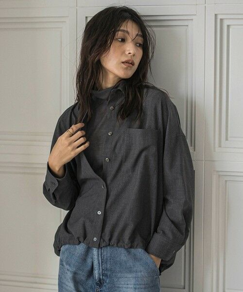 MAYSON GREY / メイソングレイ シャツ・ブラウス | ドロストクロップドシャツ≪洗濯機で洗える≫ | 詳細9
