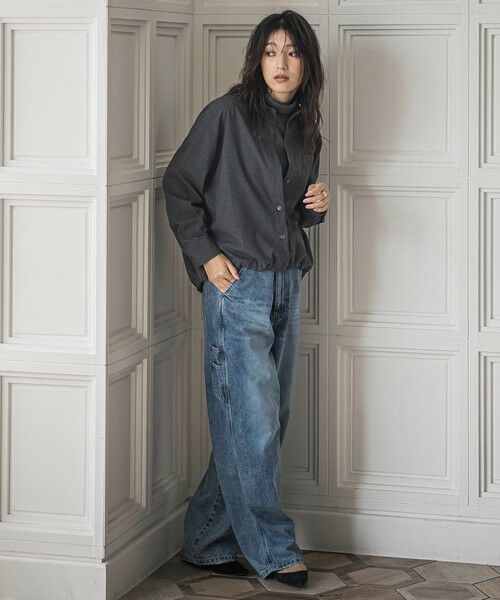 MAYSON GREY / メイソングレイ シャツ・ブラウス | ドロストクロップドシャツ≪洗濯機で洗える≫ | 詳細12